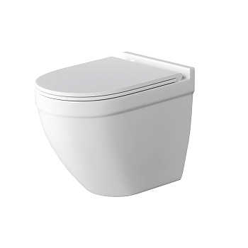 Унитаз подвесной Grossman Торнадо GR-4483SQ белый глянцевый с сиденьем микролифт безободковый смыв торнадо